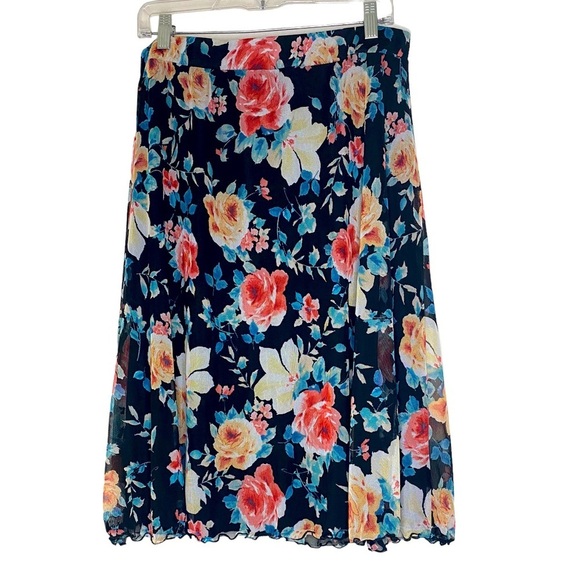 Elizabeth & Nicole Floral Skirt Size XL - Picture 1 of 7